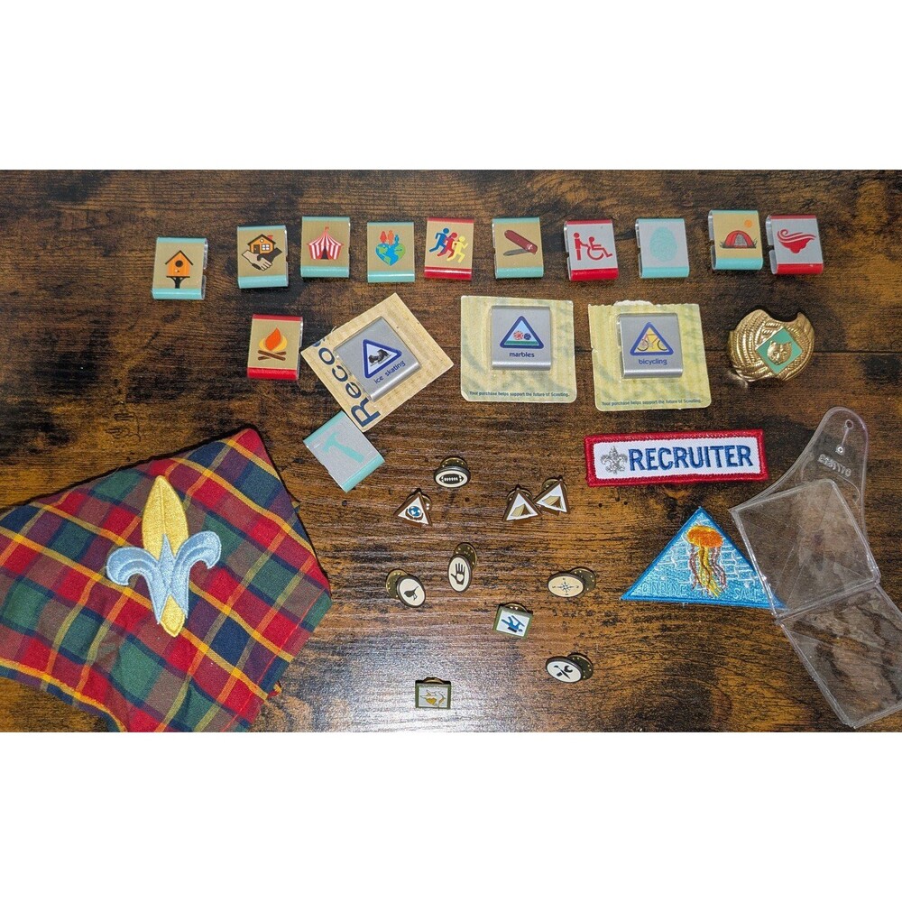 Boys Scouts of America Patches, Pins, Belt Loops, and Bandana lot